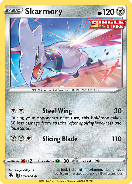 (182/264) Pokemon TCG Fusion Strike Single: Skarmory  Common