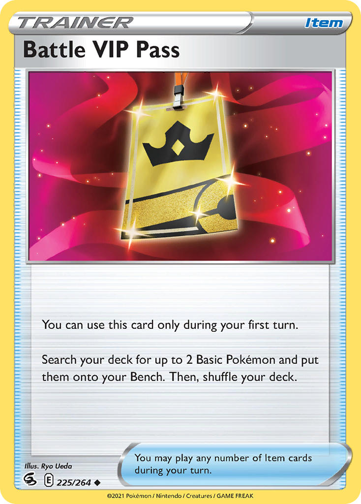 (225/264) Pokemon TCG Fusion Strike Single: Battle VIP Pass Reverse Holo Uncommon