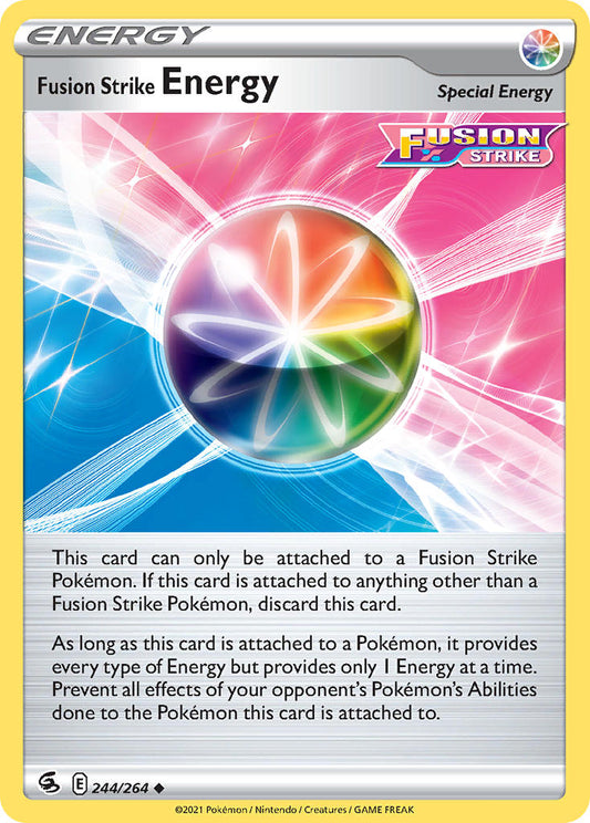 (244/264) Pokemon TCG Fusion Strike Single: Fusion Strike Energy Reverse Holo Uncommon