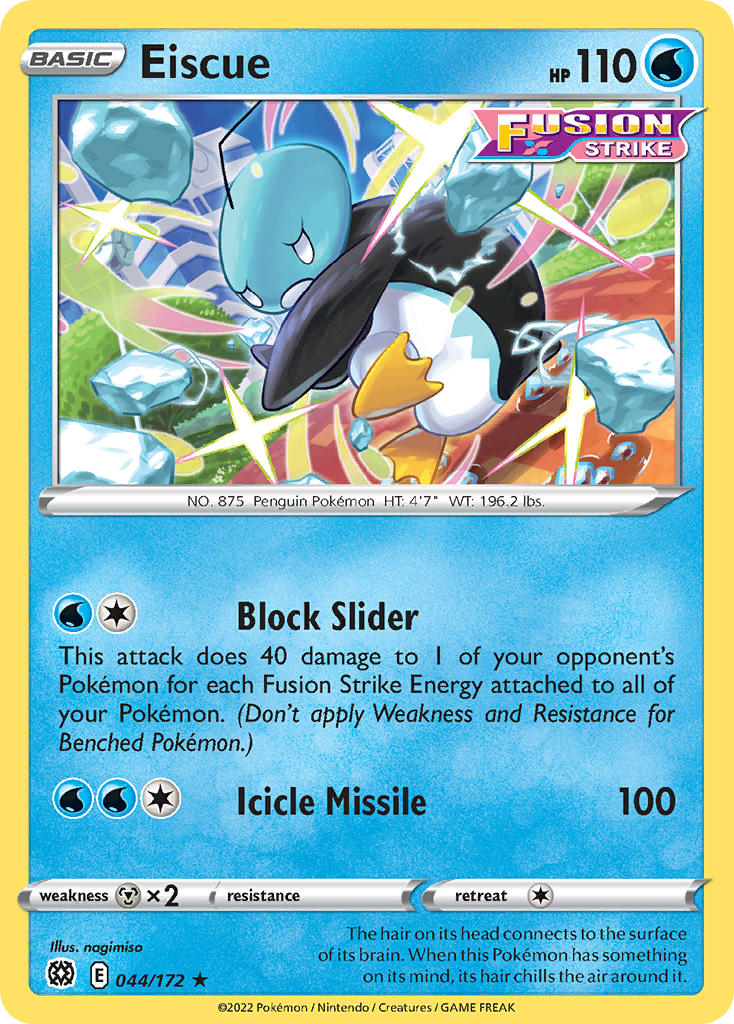 (044/172) Pokemon TCG Brilliant Stars Single: Eiscue Reverse Holo Rare