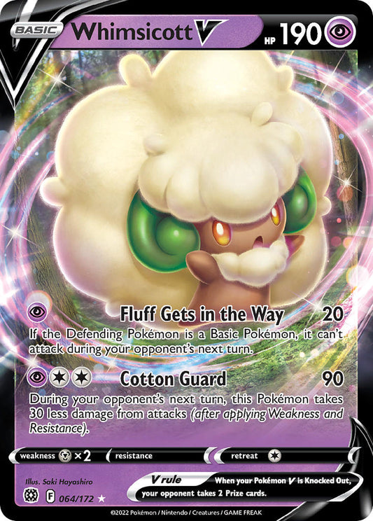 (064/172) Pokemon TCG Brilliant Stars Single: Whimsicott V  Ultra Rare