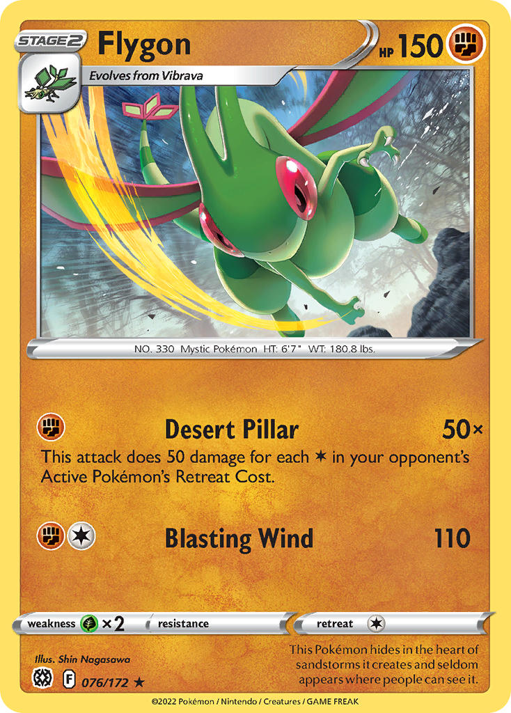 (076/172) Pokemon TCG Brilliant Stars Single: Flygon Reverse Holo Rare