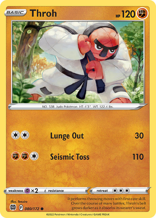(080/172) Pokemon TCG Brilliant Stars Single: Throh  Common