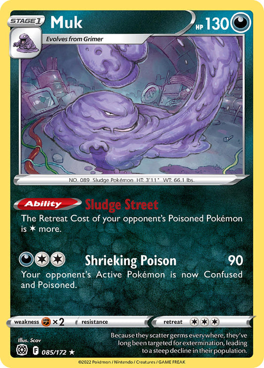 (085/172) Pokemon TCG Brilliant Stars Single: Muk  Rare