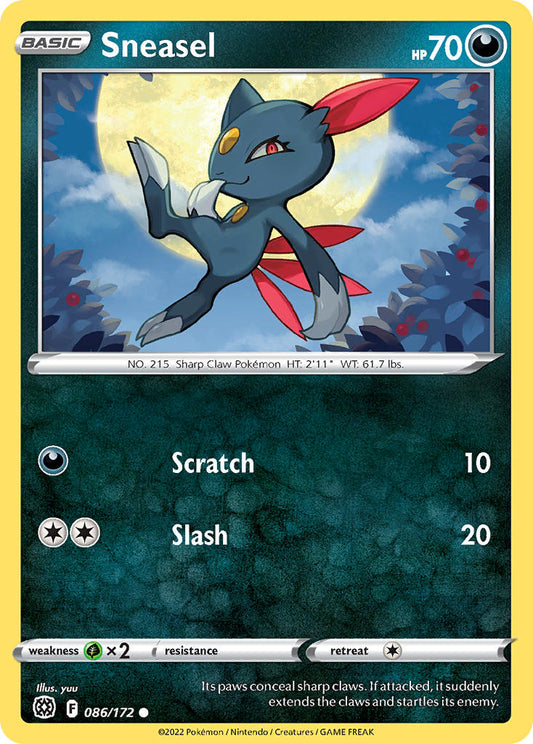 (086/172) Pokemon TCG Brilliant Stars Single: Sneasel  Common