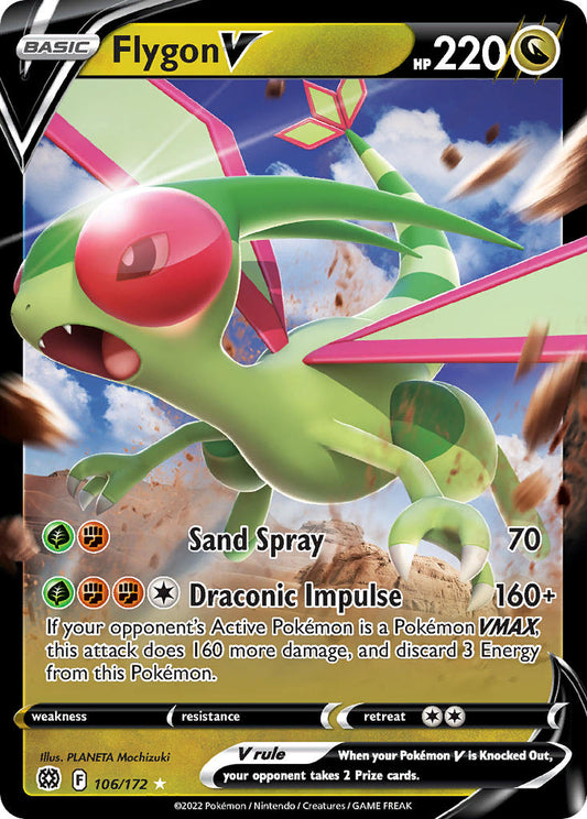 (106/172) Pokemon TCG Brilliant Stars Single: Flygon V  Ultra Rare