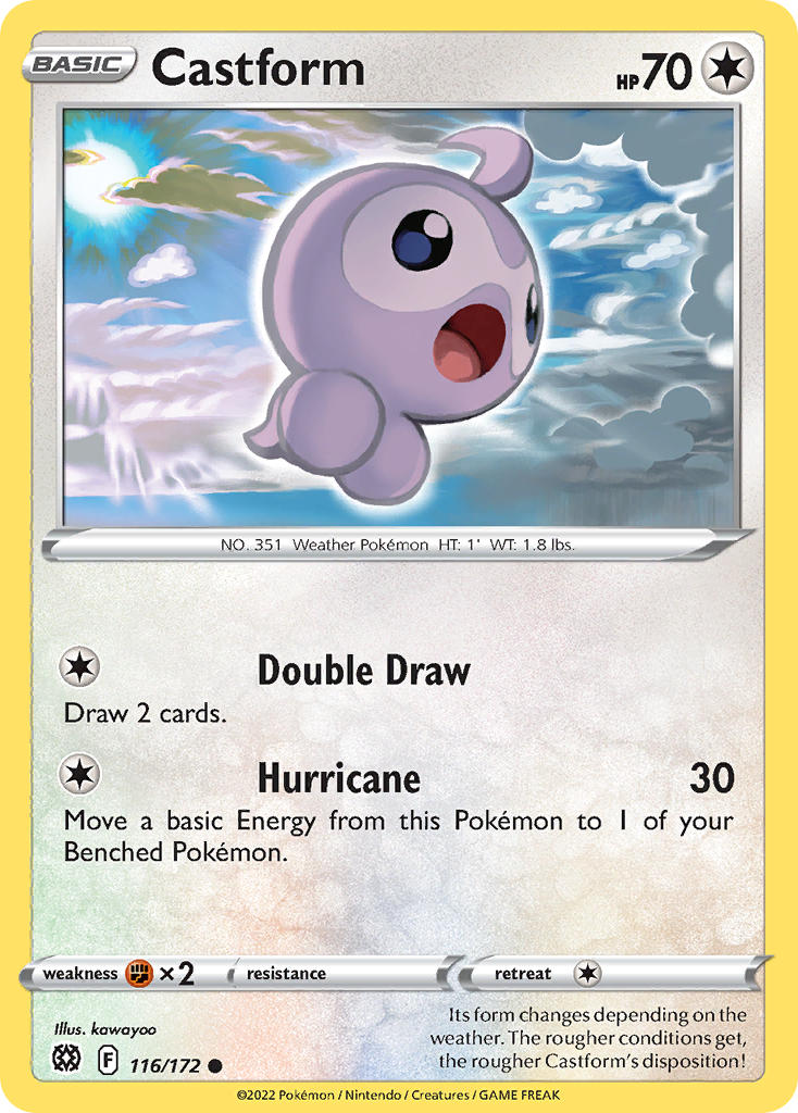 (116/172) Pokemon TCG Brilliant Stars Single: Castform  Common