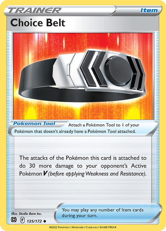 (135/172) Pokemon TCG Brilliant Stars Single: Choice Belt  Uncommon