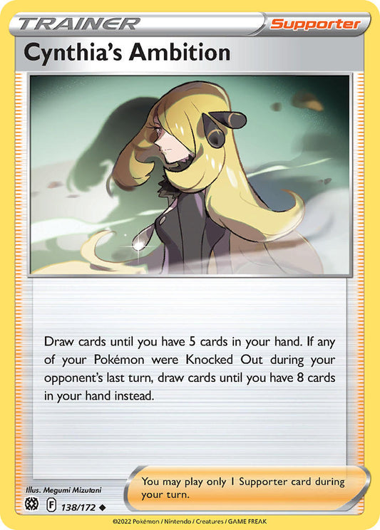 (138/172) Pokemon TCG Brilliant Stars Single: Cynthia's Ambition  Uncommon