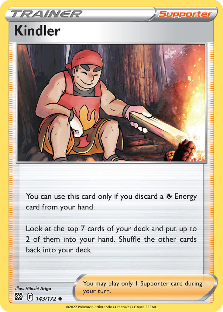 (143/172) Pokemon TCG Brilliant Stars Single: Kindler  Uncommon