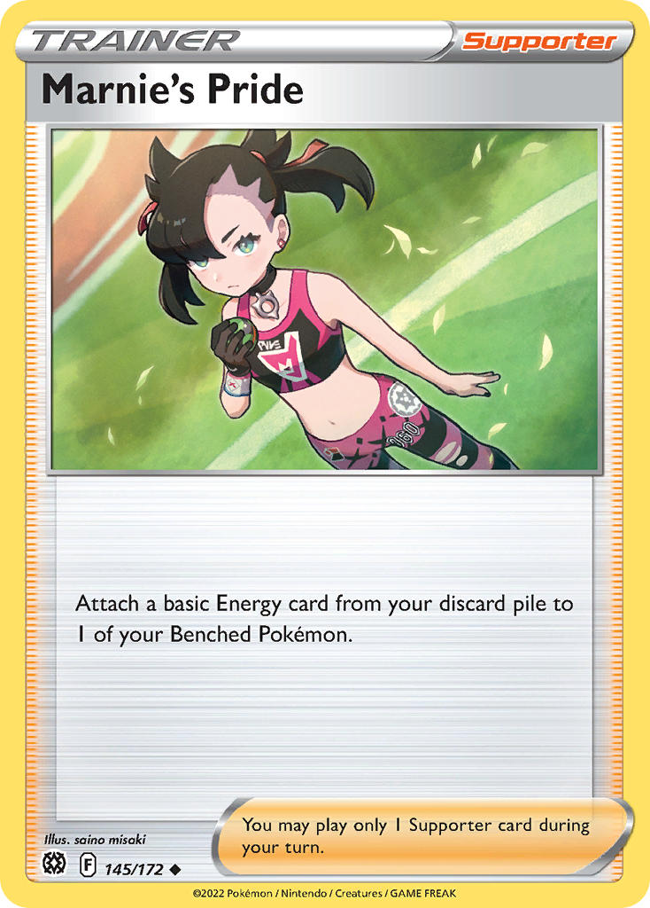 (145/172) Pokemon TCG Brilliant Stars Single: Marnie's Pride Reverse Holo Uncommon