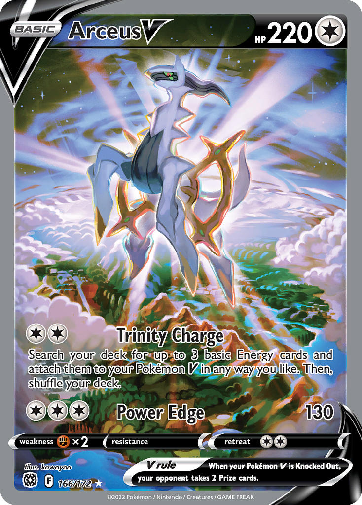 (166/172) Pokemon TCG Brilliant Stars Single: Arceus V  Ultra Rare