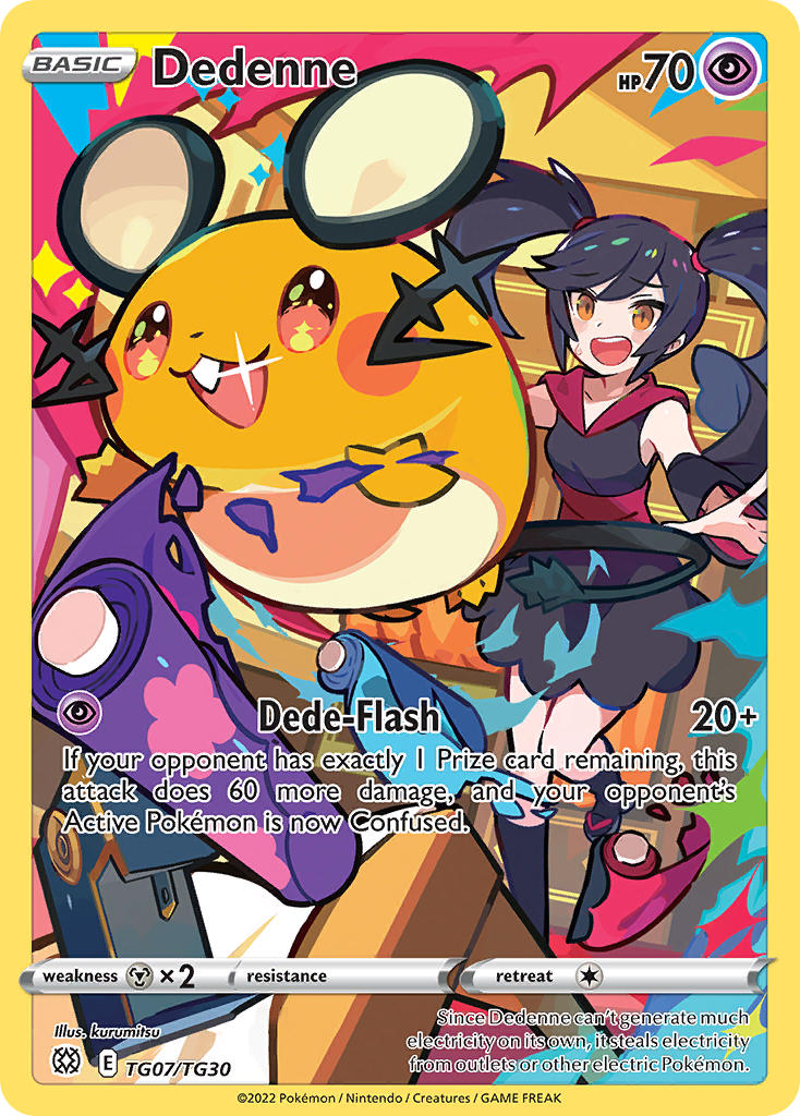 (TG07/TG30) Pokemon TCG Brilliant Stars Single: Dedenne  Holo Rare