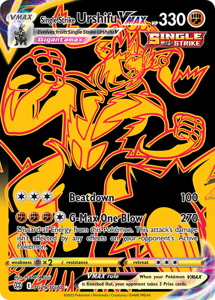 (TG29/TG30) Pokemon TCG Brilliant Stars Single: Single Strike Urshifu VMAX  Secret Rare