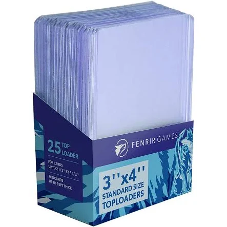 Fenrir Games 3" x 4" Standard Size Toploaders x 25