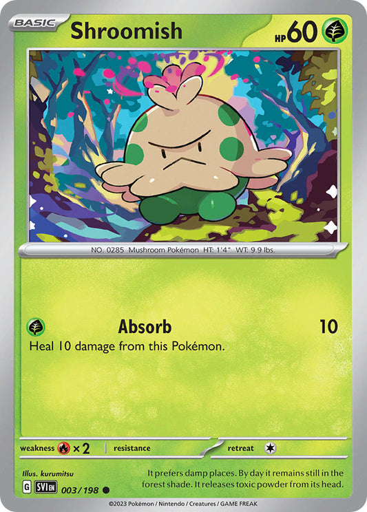 (003/198) Pokemon TCG Scarlet & Violet Single: Shroomish  Reverse Holo Common