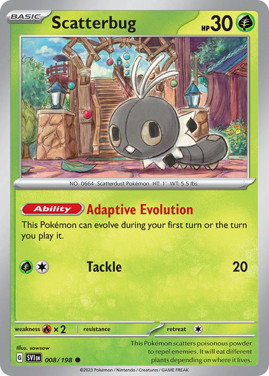 (008/198) Pokemon TCG Scarlet & Violet Single: Scatterbug  Reverse Holo Common