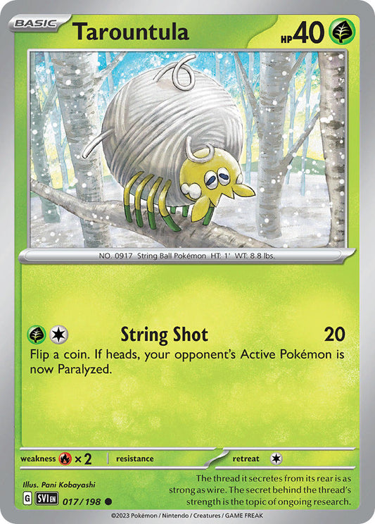 (017/198) Pokemon TCG Scarlet & Violet Single: Tarountula  Reverse Holo Common