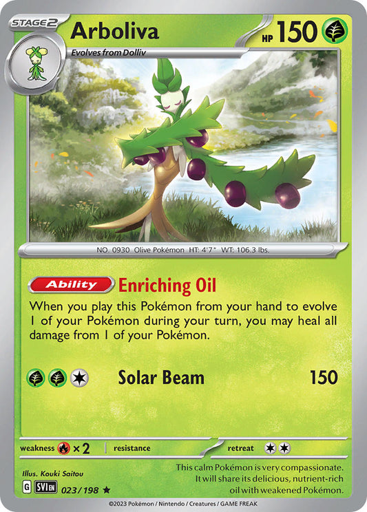 (023/198) Pokemon TCG Scarlet & Violet Single: Arboliva   Promo