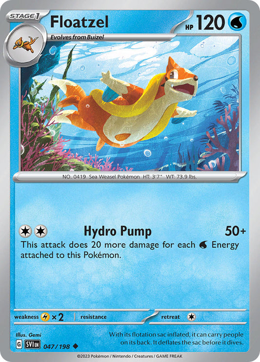 (047/198) Pokemon TCG Scarlet & Violet Single: Floatzel   Uncommon