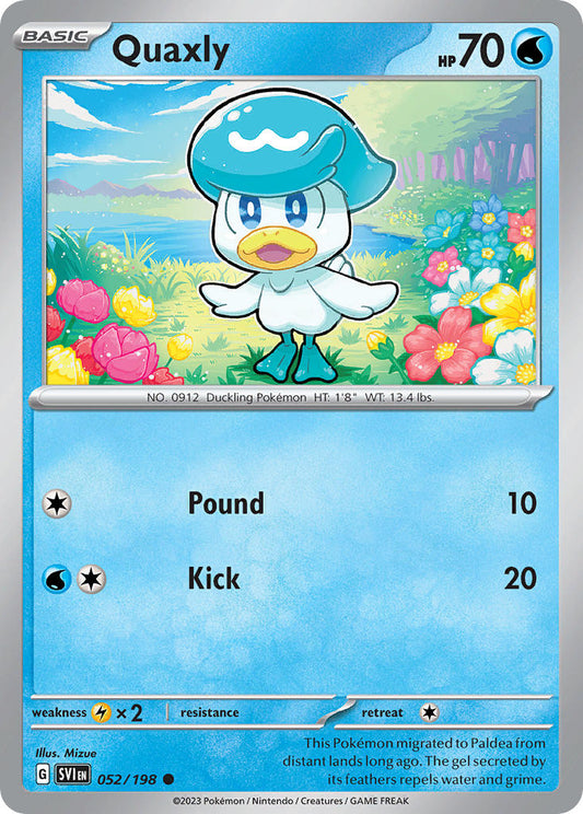 (052/198) Pokemon TCG Scarlet & Violet Single: Quaxly   Promo