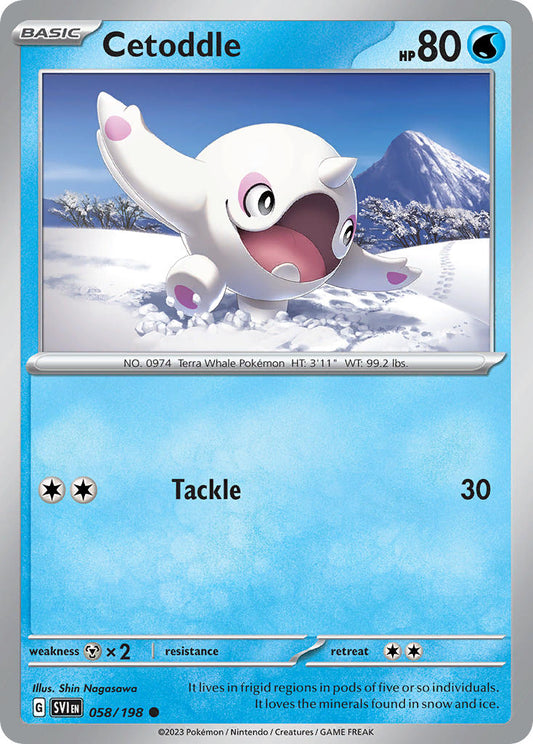 (058/198) Pokemon TCG Scarlet & Violet Single: Cetoddle   Common
