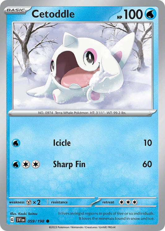(059/198) Pokemon TCG Scarlet & Violet Single: Cetoddle  Reverse Holo Common