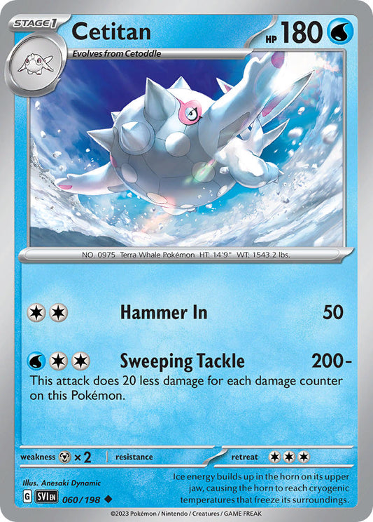 (060/198) Pokemon TCG Scarlet & Violet Single: Cetitan   Uncommon