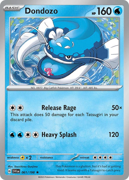 (061/198) Pokemon TCG Scarlet & Violet Single: Dondozo  Reverse Holo Rare
