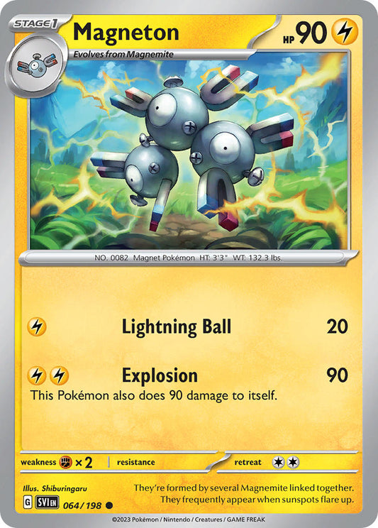 (064/198) Pokemon TCG Scarlet & Violet Single: Magneton   Common
