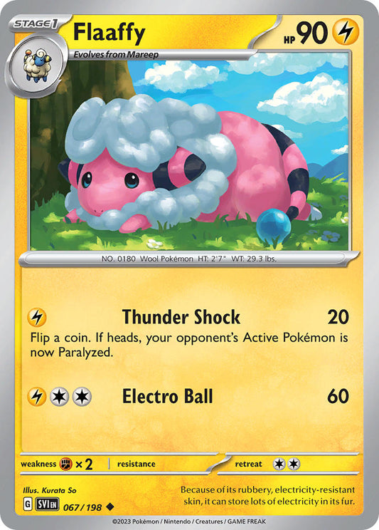 (067/198) Pokemon TCG Scarlet & Violet Single: Flaaffy   Uncommon