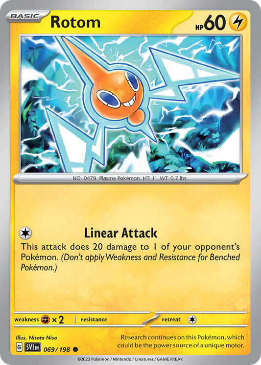 (069/198) Pokemon TCG Scarlet & Violet Single: Rotom  Reverse Holo Common