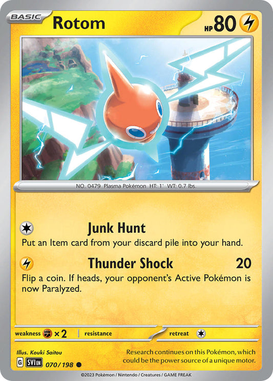 (070/198) Pokemon TCG Scarlet & Violet Single: Rotom   Common