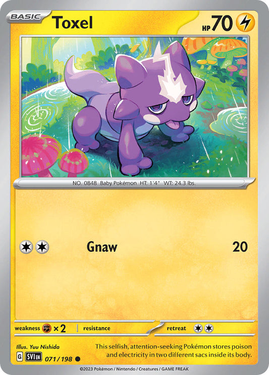 (071/198) Pokemon TCG Scarlet & Violet Single: Toxel  Reverse Holo Common