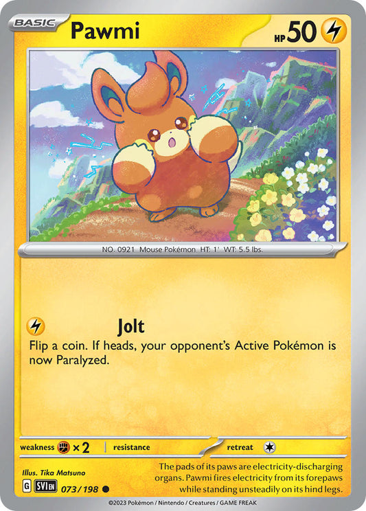 (073/198) Pokemon TCG Scarlet & Violet Single: Pawmi  Reverse Holo Common