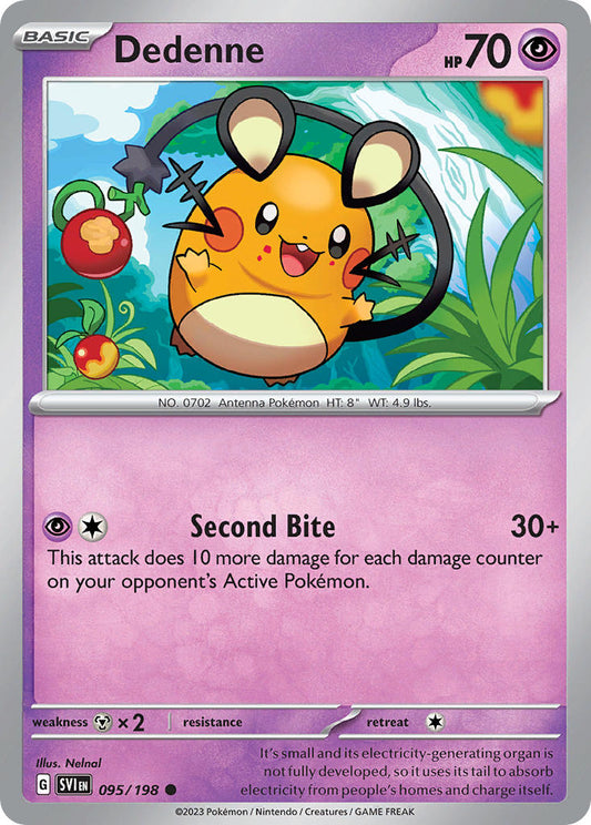 (095/198) Pokemon TCG Scarlet & Violet Single: Dedenne   Common