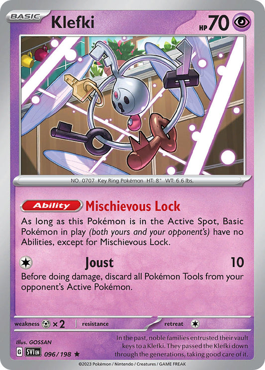 (096/198) Pokemon TCG Scarlet & Violet Single: Klefki  Reverse Holo Rare