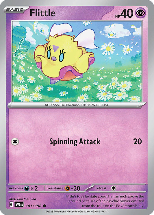 (101/198) Pokemon TCG Scarlet & Violet Single: Flittle  Reverse Holo Common