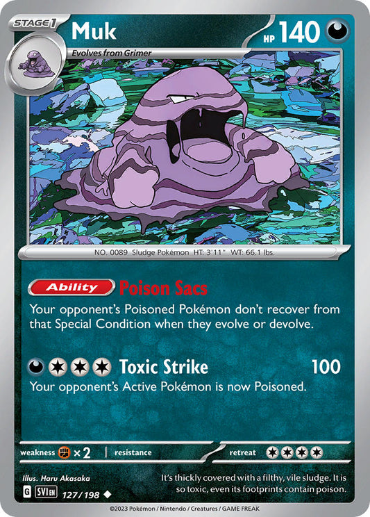 (127/198) Pokemon TCG Scarlet & Violet Single: Muk   Uncommon