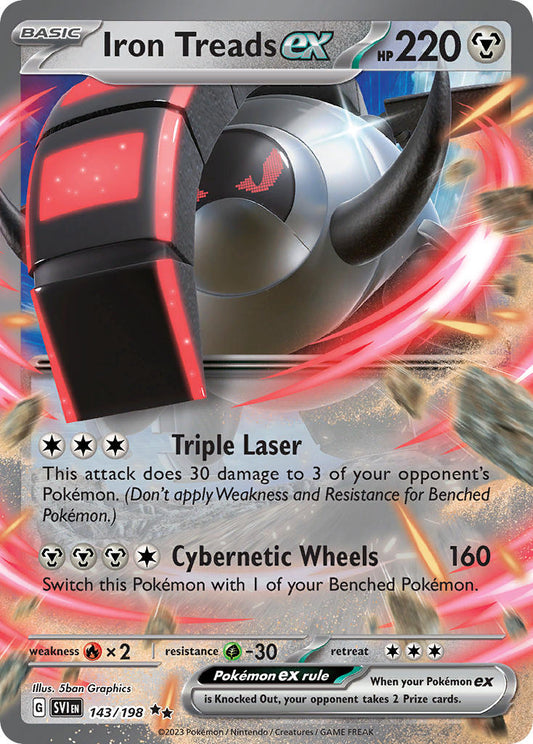 (143/198) Pokemon TCG Scarlet & Violet Single: Iron Treads ex   Double Rare