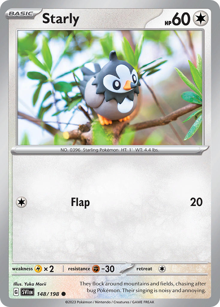 (148/198) Pokemon TCG Scarlet & Violet Single: Starly   Common