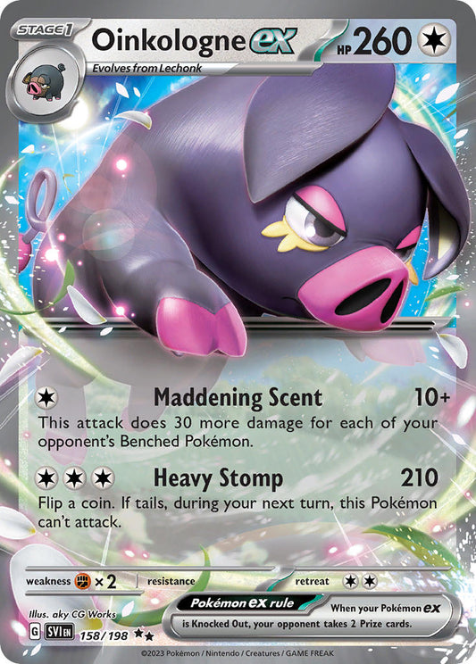 (158/198) Pokemon TCG Scarlet & Violet Single: Oinkologne ex   Double Rare