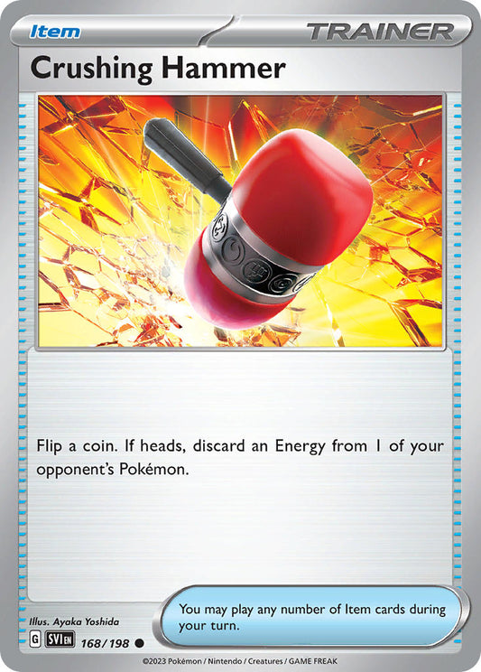 (168/198) Pokemon TCG Scarlet & Violet Single: Crushing Hammer  Common