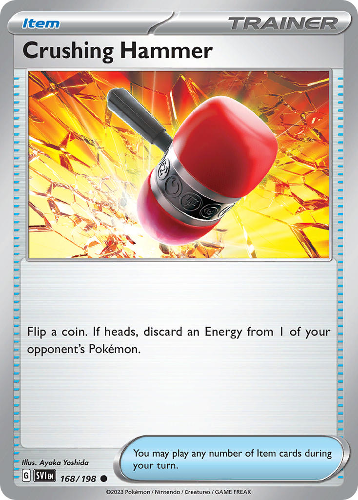 (168/198) Pokemon TCG Scarlet & Violet Single: Crushing Hammer Reverse Holo Common