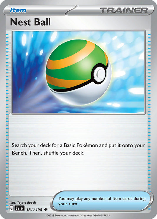 (181/198) Pokemon TCG Scarlet & Violet Single: Nest Ball Reverse Holo Uncommon
