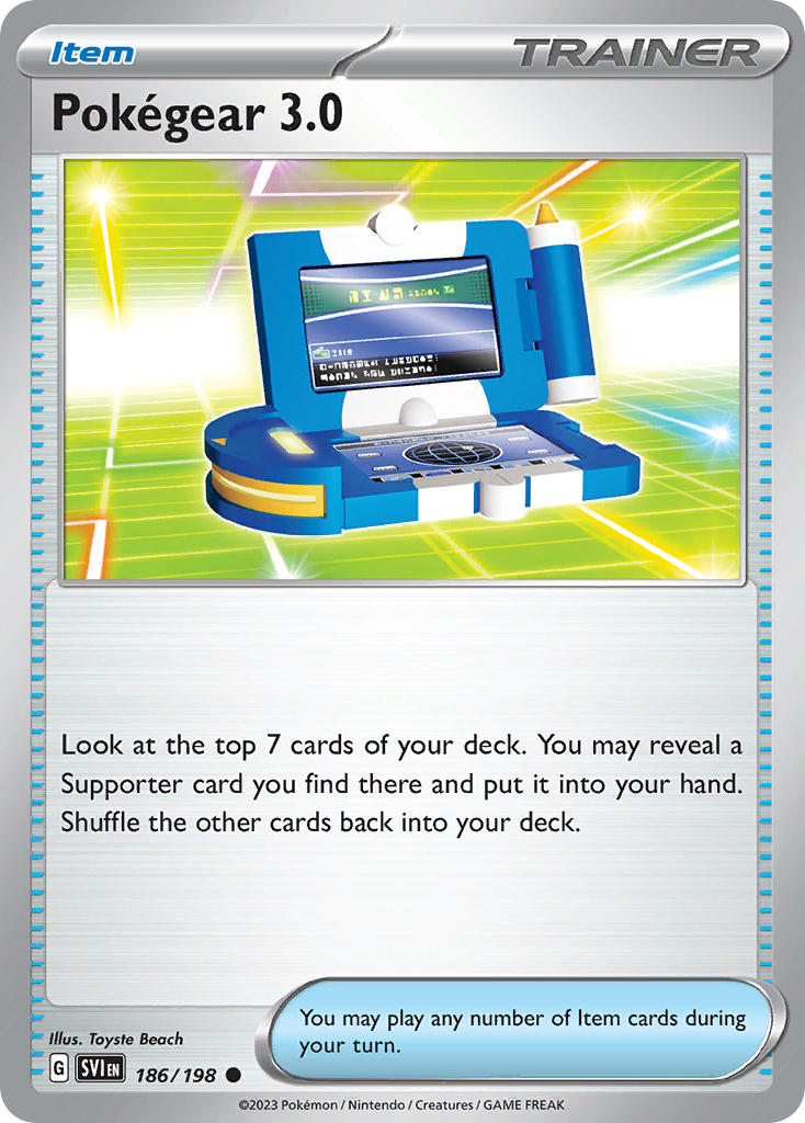 (186/198) Pokemon TCG Scarlet & Violet Single: Pok���gear 3.0  Common