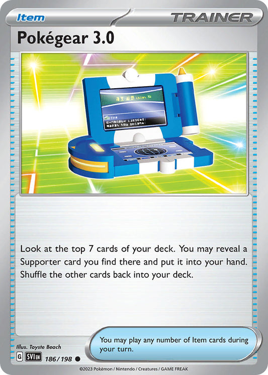 (186/198) Pokemon TCG Scarlet & Violet Single: Pok���gear 3.0  Common