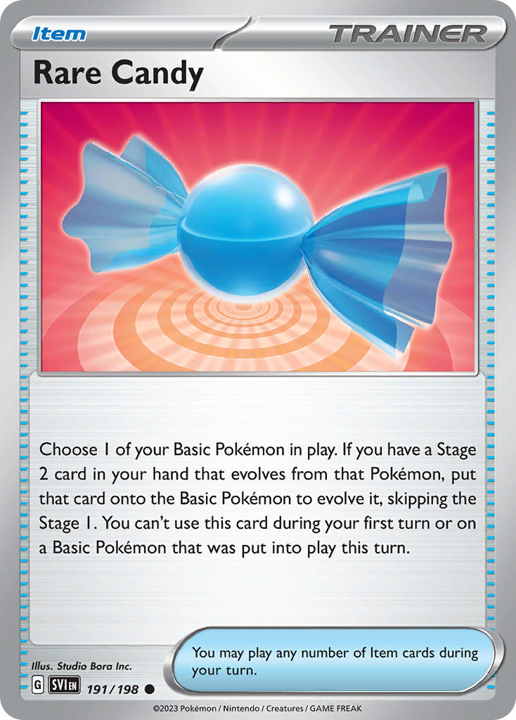 (191/198) Pokemon TCG Scarlet & Violet Single: Rare Candy  Common