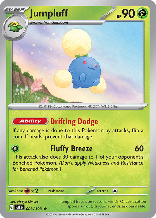 Pokemon TCG Paldea Evolved Single: Jumpluff  Reverse Holo (003/193)