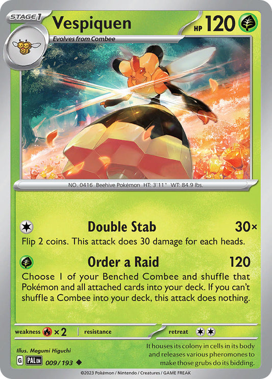 Pokemon TCG Paldea Evolved Single: Vespiquen  Reverse Holo (009/193)